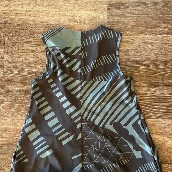 EUC Porto San Francisco Medina Zip-Up Vest Dress Sz 0 Abstract Print Sleeveless - Picture 6 of 16